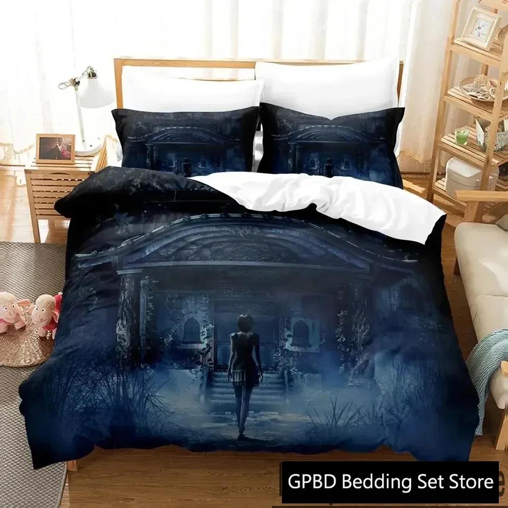 Gioco Anime Project Zero Comodo Piumone Copripiumino Federa Set Biancheria da Letto Decorazione Camera da Letto Bambini Tessile per la Casa