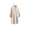 Womens Faux Fur Coat Long Sleeve Mid-Length Elegant Winter Outerwear In Cream Coffee
