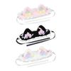 Woman Pleated Lace Headband with Bowknot Festival Party Hairband with Cat Ear