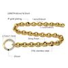 Women's Modern Minimalist Gold Plated Stainless Steel Choker Chain Necklace Trendy Geometric Style for Party