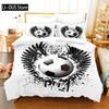 Football Bedding Set Competitive Sports Boy Duvet Cover Set King Quilt Cover Youth Children's Double Duvet Cover Bedding Set