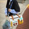 Trendy brand contrasting color short-distance travel bag new lightweight messenger bag independent shoe compartment swimming training fitness bag men