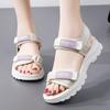 Sommer Damensandalen mit dicker Sohle Damenmode Leichte Klettverschluss Outdoor Freizeitsandalen Strandschuhe Hausschuhe für Mädchen