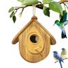 Ahşap Askılı Kuş Evi El Yapımı Bir Çerçeve Kuş Evi Açık Hava Bahçe Dekoru Çalıkuşları Chickadees Sinek Kuşları için Kuş Evi