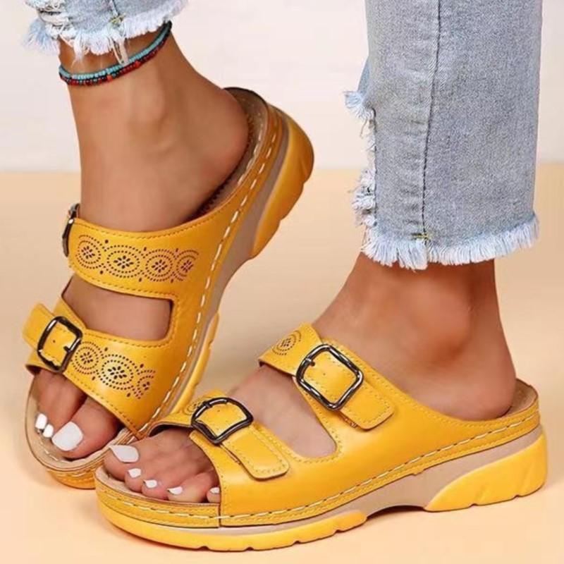 Fashion Women Shoes Sandals Summer Platform Women's Shoes Slip On Sandals For Women Wedge Walking Shoes Casual Female Slipper Footwear