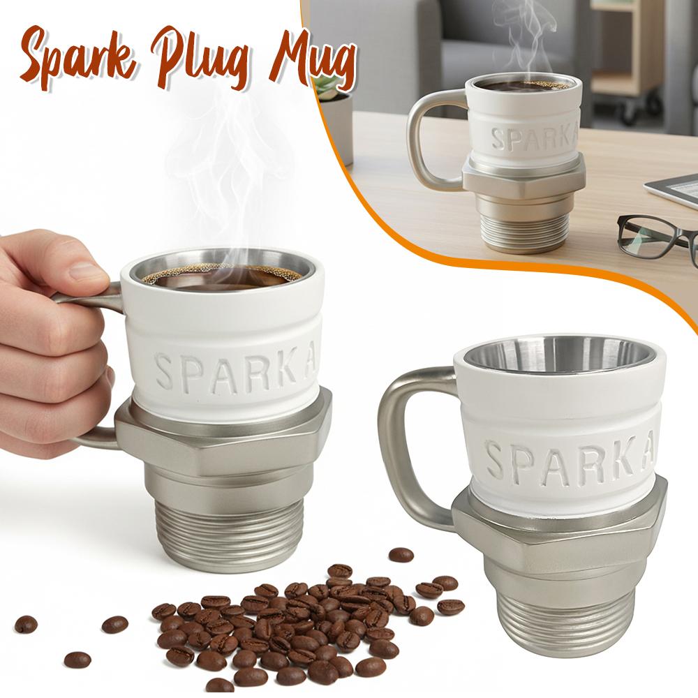 360ml Spark Plug Mug Coffee Cup Suitable For Car Enthusiasts And Collectors With Spark Plug Mark Cup Coffee Cup