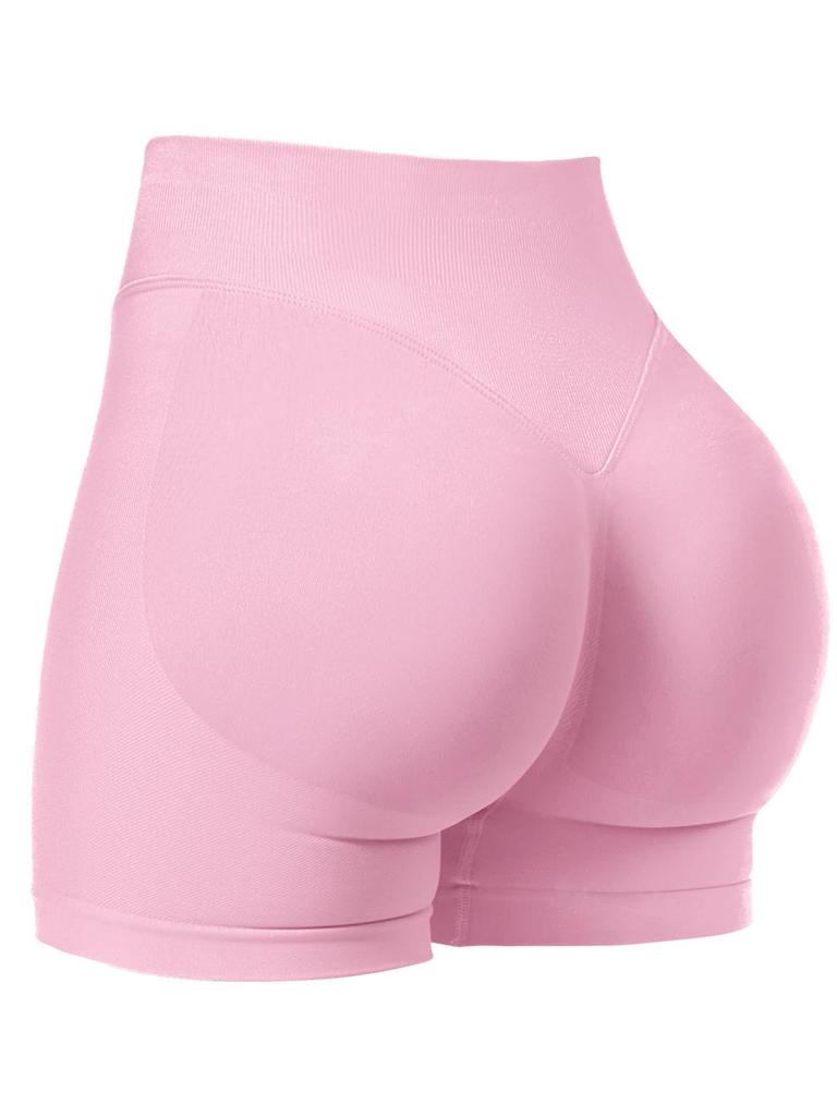 Dfyne Damen High-Waist Nahtlose Yoga-Shorts - Hüfthebend, Enganliegende Fitnessbekleidung