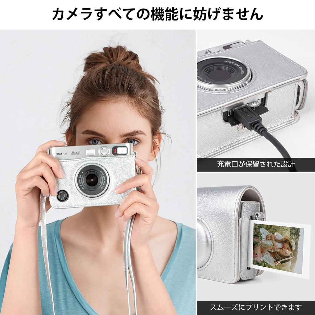 HIYQIN Cheki Evo FUJIFILM instax mini Evo Kamera instax mini evo Kamera instax mini evo instax mini evo Horizontal Litschi Premium Künstlich Gut