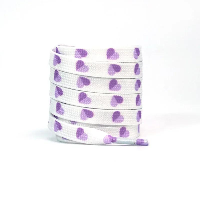 NEW Flat Pink Love Shoelace Personalized Valentine's Day Heart Shoelaces Rope Couples High Canva Sports Shoes Shoe Laces for AF1