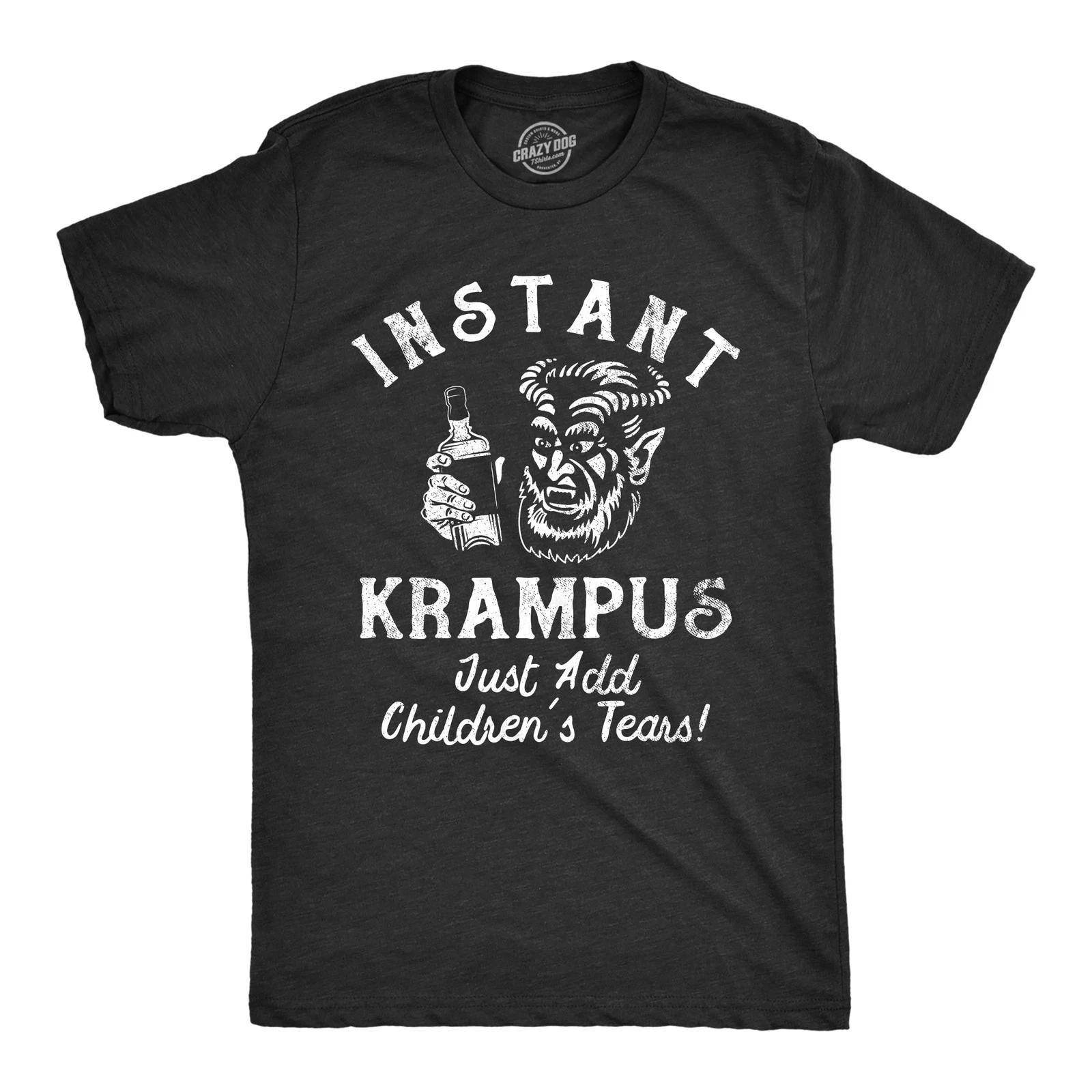 Mens Instant Krampus Just Add Childrens Tears T Shirt Funny Xmas Evil Devil XS
