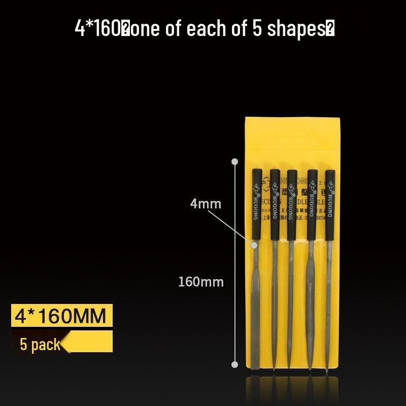 Diamond-Coated Assorted Woodworking and Metal Files Set: Flat, Half-Round, Triangular Shaping Tools