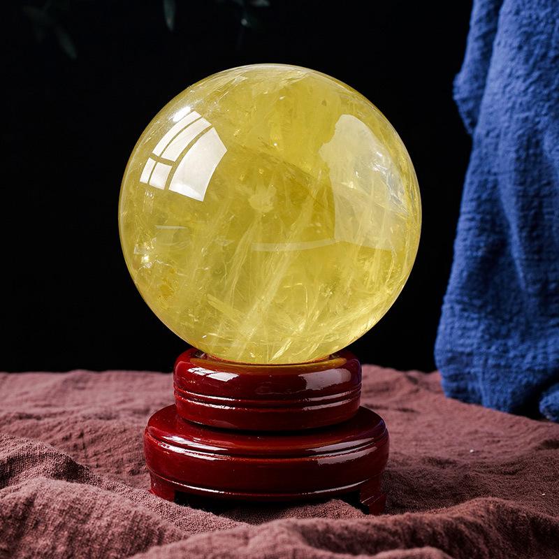 

Сфера из цитрина Энергетический декор для дома и офиса с подставкой 4.5cm with single base