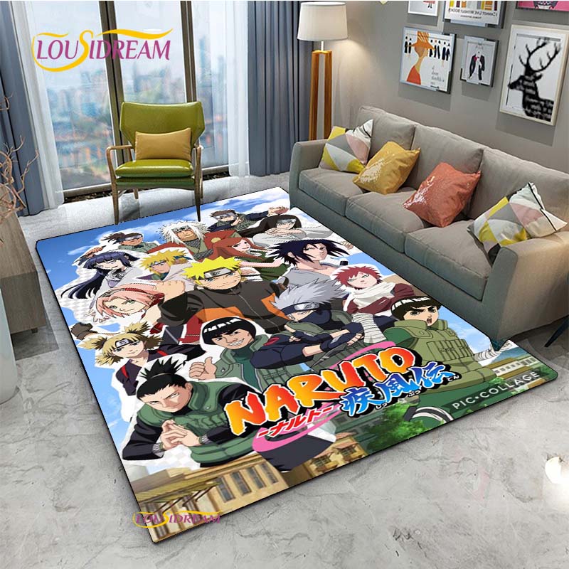 Naruto Cartoon Anime Carpet for Living Room Bedroom Cute Rugs Kitchen Table Door Kids Un-slip Floor Mats Alfombra Birthday gift