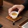 Elegant Chinese Tassel-Fabric Coaster: Waterproof, Anti-Slip, Double-Sided Tea Table Accessory