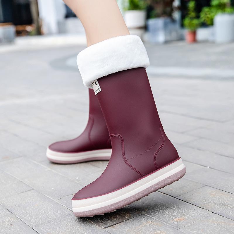 New Korean Version of Fashion Personality Internet Celebrity Contrasting Rain Shoes Men and Women Summer Outdoor Waterproof Parent-child Rain Boots