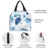 Blue Flowers And Butterflies Kids Lunch box Insulated Soft Bag Cooler Back to School Thermal Meal Tote Kit for Girls Boys