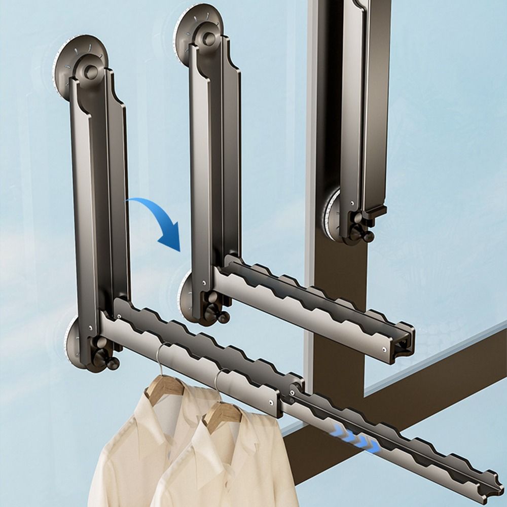 Portable Clothes Drying Holder Foldable Clothes Drying Rack Suction Cup Folding Sock Clip  Hotel