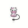 10Pcs Cow Straw Tips Cover, Straw Covers Cap For Tumblers, Cartoon Cow Reusable Drinking Straw Toppers, Drinking Straw Plugs, Kitchen Accessaries