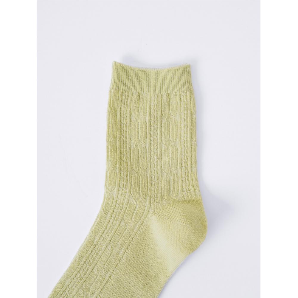 DaiSo Women S Point Mid Calf SockS Green