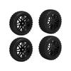 86mm Rim Rubber Tires with V Hole Outline for WLToys 144001 124018 124019 12428 1 10 RC Car PartsBlack