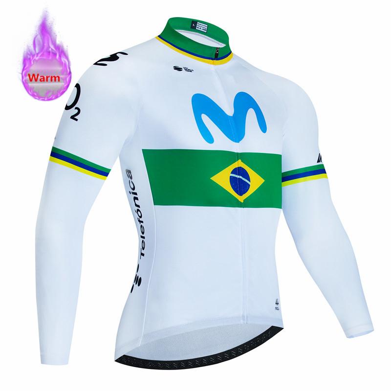 2026 Movistar Zimní teplý termo fleecový set Cyklistické oblečení Cyklistický dres Sportovní Španělsko MTB Cyklistické oblečení Maillot Ciclismo Hombre