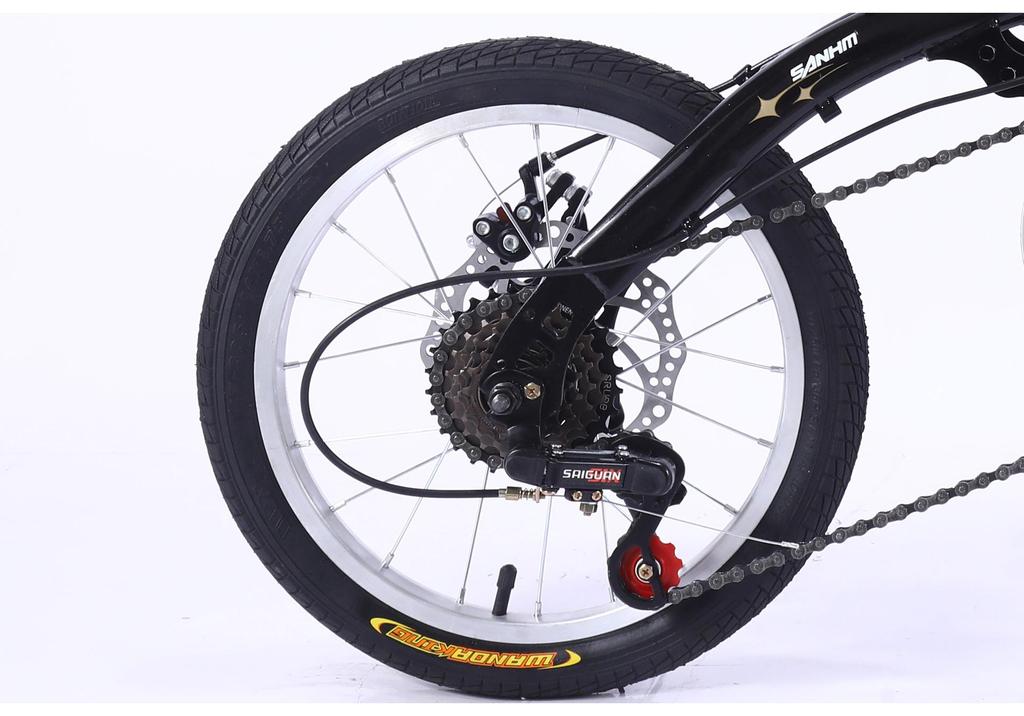 16-Inch Folding Variable Speed Bicycle for Adults and Students - Portable Leisure and Gift Bike