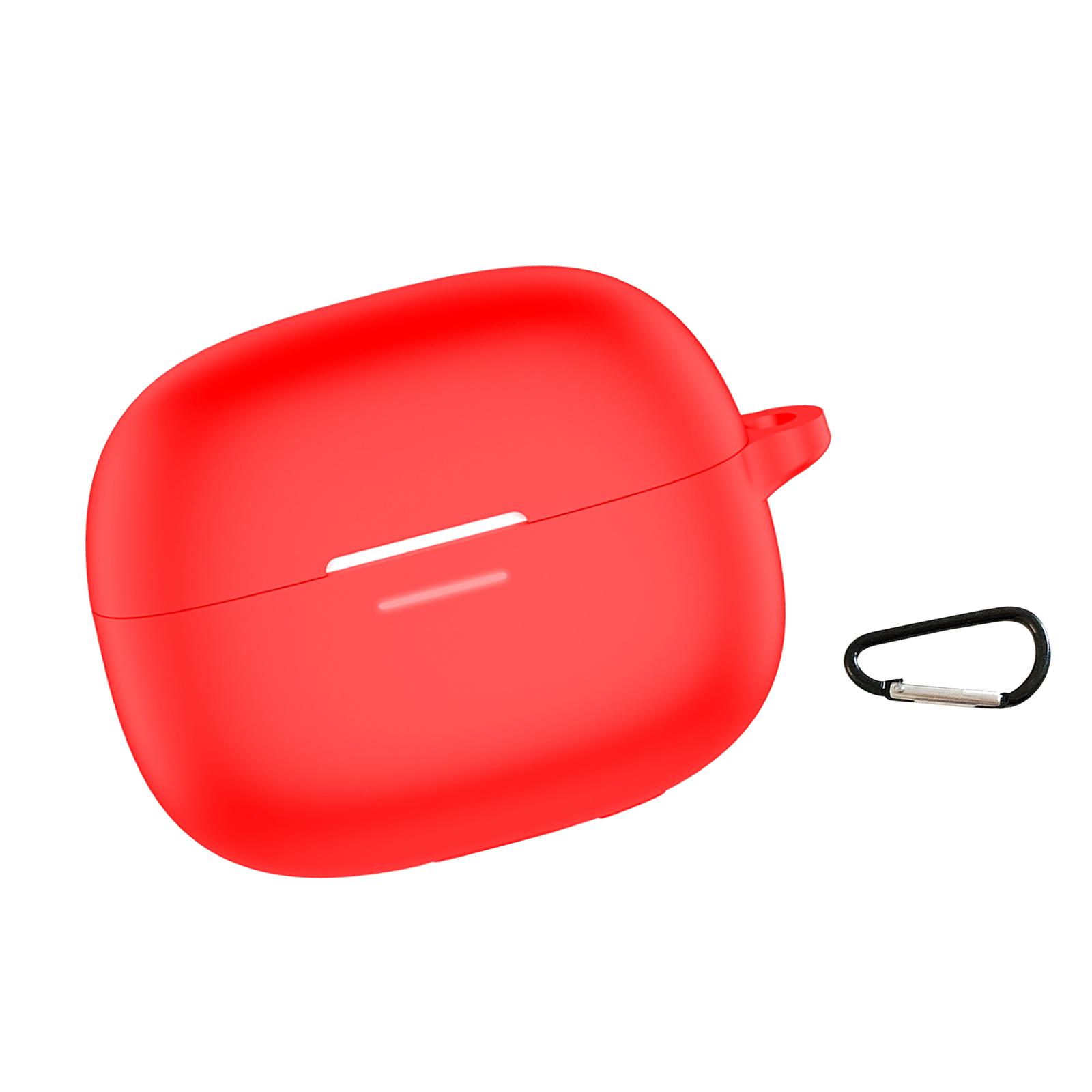 

Устойчивый к царапинам чехол для переноски, ударопрочный чехол для наушников Redmi Buds 6 Pro, пылезащитный мягкий корпус, моющийся силиконовый чехол красный