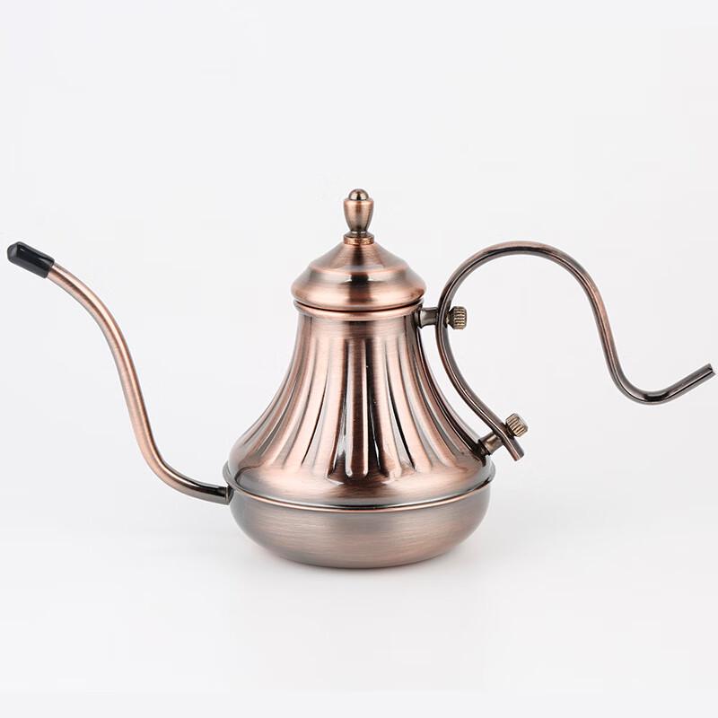 Shangqi Retro Rostfritt Stål Gåshals Häll-över Kaffekanna