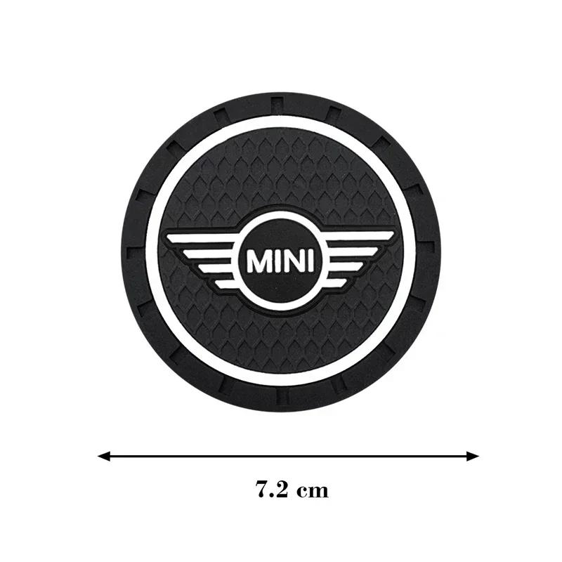 Bmw Mini Araç-Stil İçin PVC Araç Kaymaz Bardak Altlığı Mat Su Bardağı Pedleri Mini Cooper One S JCW R55 R56 R60 F55 F56 Countryman Aut İçin