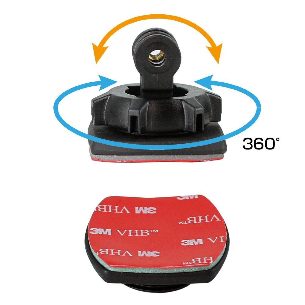 REC-MOUNTS Helmet Mount S for Panasonic Wearable Cameras HX-A1H/HX-A500, Perfect for Selfies, Eye-View Shots, and Celebrity Photography [PS-51T200HX]