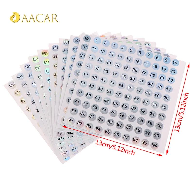 1-1000 Waterproof Digital Label DIY Craft Digital Label Stickers Self-adhesive Number Sticker Nail Polish Tableware Scrapbooking