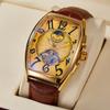 Men'S Mechanical Watch Waterproof Wine Barrel Type Hollow Belt Men'S Watch Personality Social Guy Men'S Watch