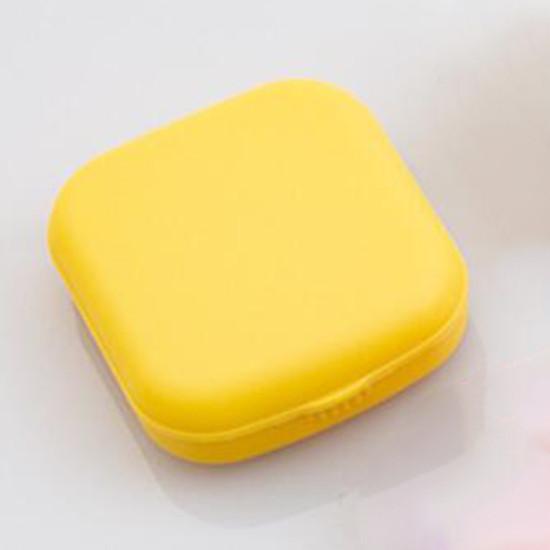 Macaron kolorowe etui na soczewki kontaktowe dziewczyna czarne fioletowe etui na soczewki kontaktowe z silikonową pęsetą mini kieszonkowe pudełko