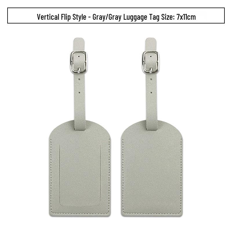 Customizable PU Leather Luggage Tag with Anti-Lost Feature and Airplane Design