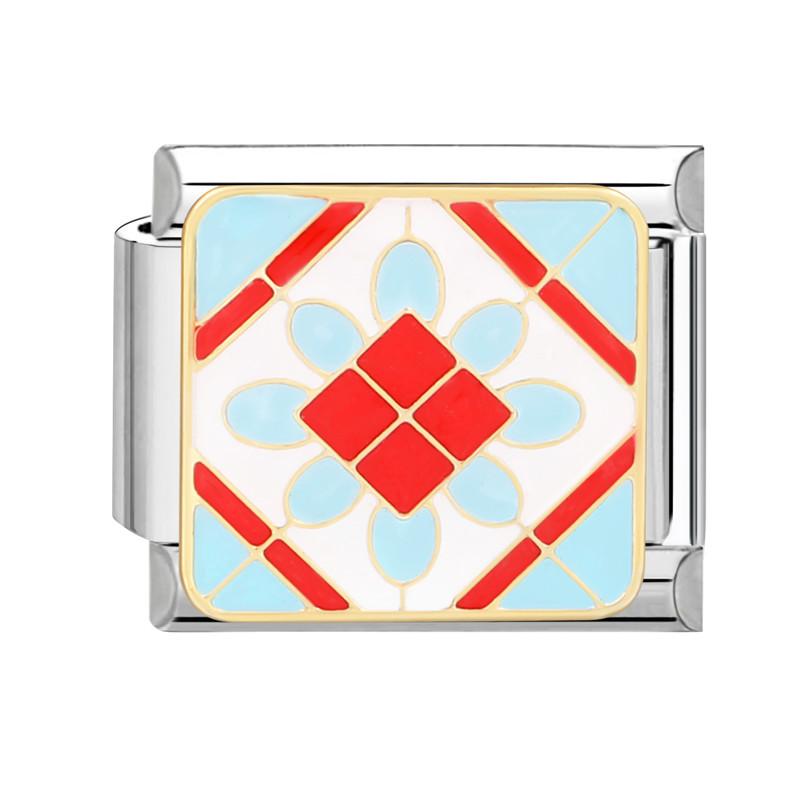 Fashion Flowers Devil Eyes Heart Butterfly Cherry Italian Charm Links Stainless Steel Fit 9mm Bracelet Zircon DIY Making Gifts