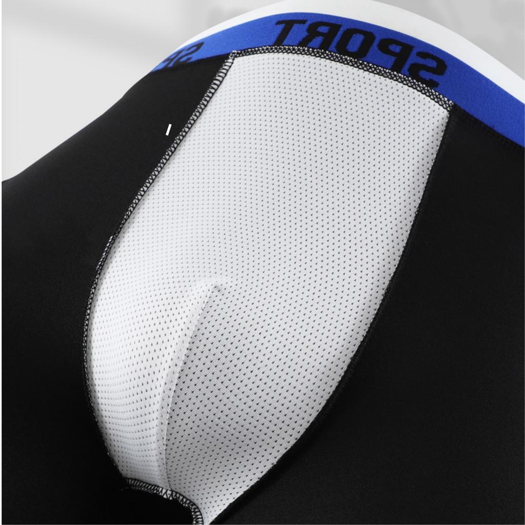 Sport Tailleband Heren Lange Boxer Briefs Telefoonzak Vochtregulerend Actief Ondergoed