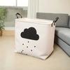 Simple Cartoon Cotton Linen Storage Basket Bedroom Dirty Clothes Storage Basket Big Capacity Home Sundries Storage Basket