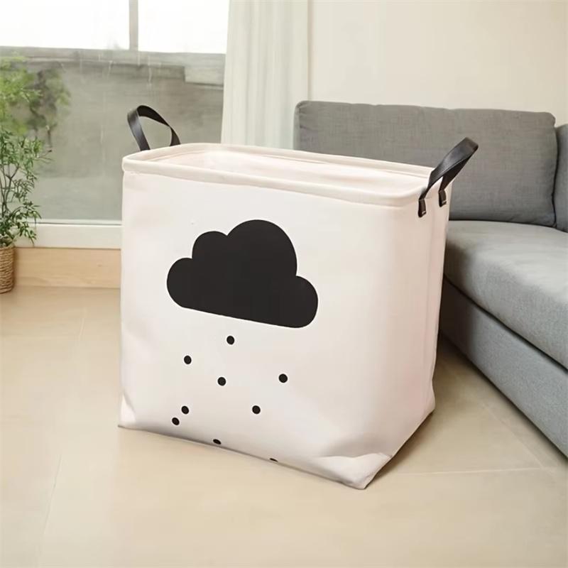

Simple Cartoon Cotton Linen Storage Basket Bedroom Dirty Clothes Storage Basket Big Capacity Home Sundries Storage Basket 35x25x33cm