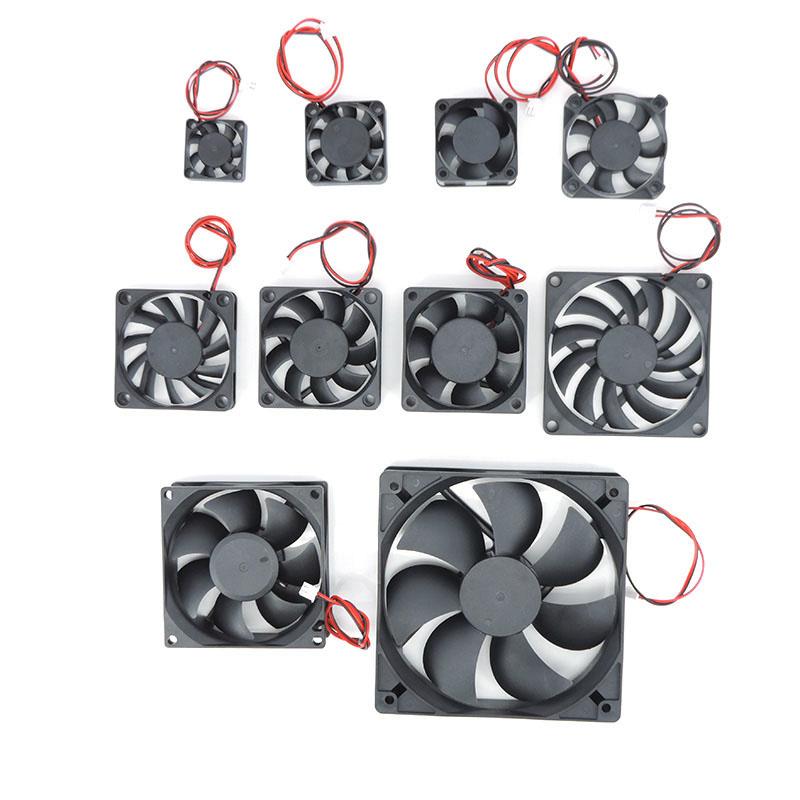 30mm 40MM 50MM 60MM 70MM 80MM 90MM 120MM Cooling Fan Brushless Motor Case Fan Quiet Fan 2PIN for 3D print 4010 12025 8010 w1