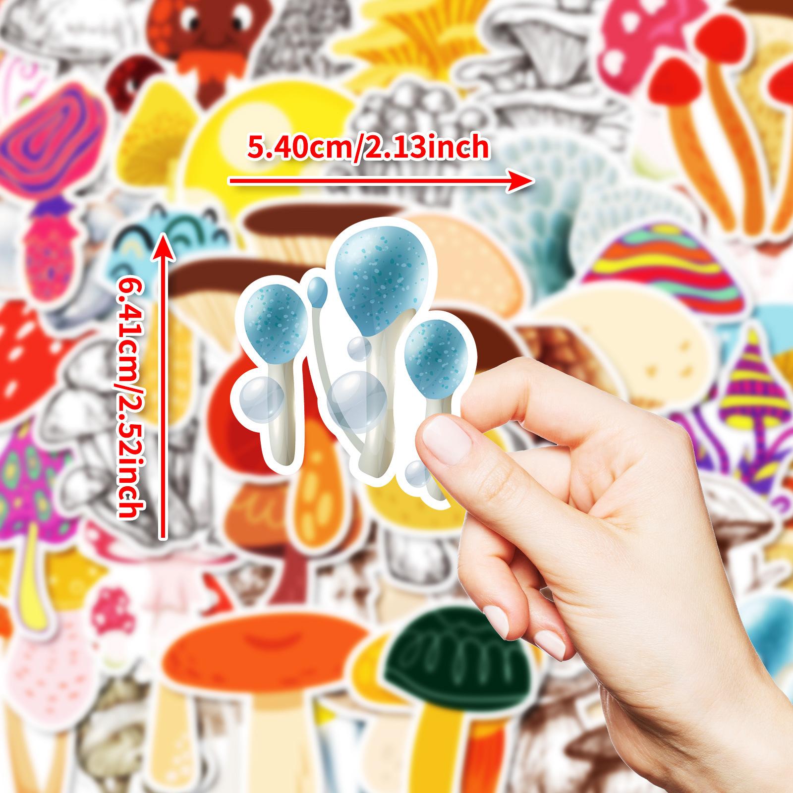 

50 персонализированных милых антропоморфных наклеек-граффити с грибами, детские мультяшные декоративные наклейки