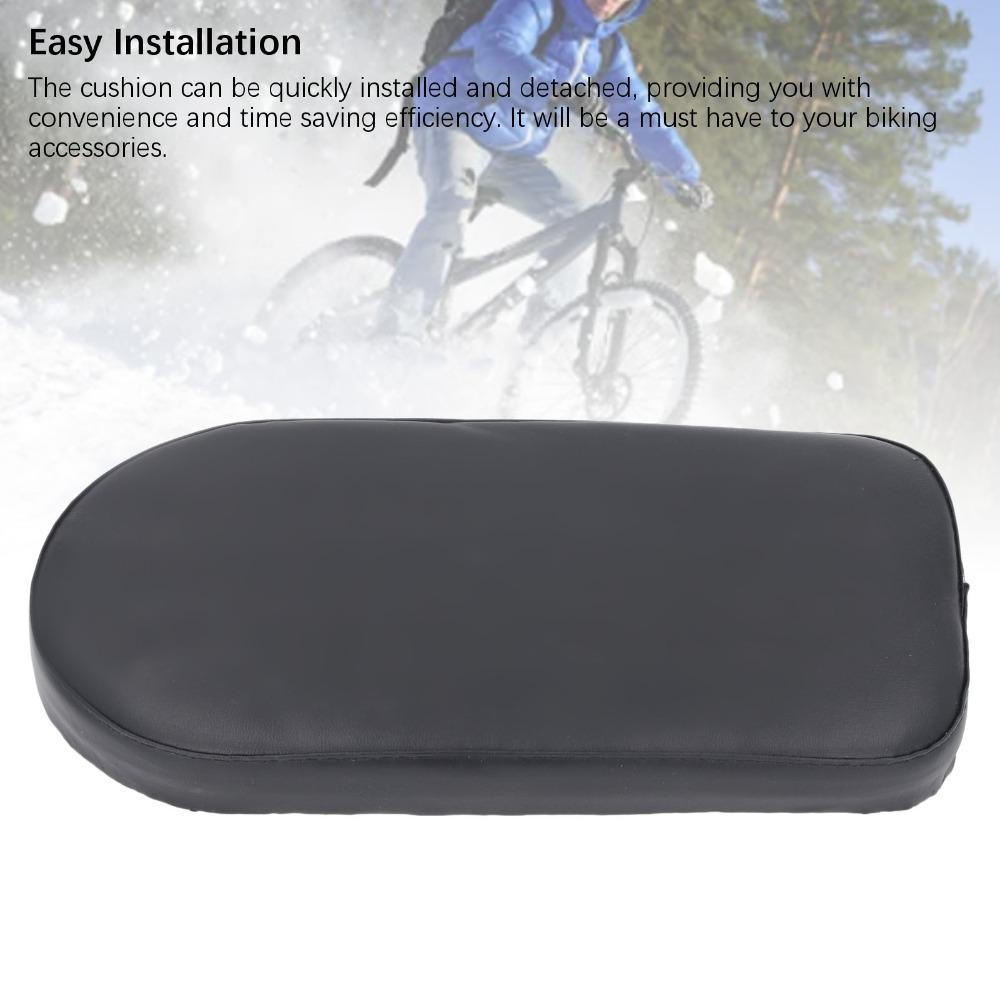 2PCS Wide Bike Rear Seat Cushion PU Leather ,Sponge Bike Back Seat Cushion  Enhanced Comfort