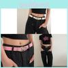 2024 Summer Kstyle Minimalist Pink Leather Belt With Pin Closure For Women