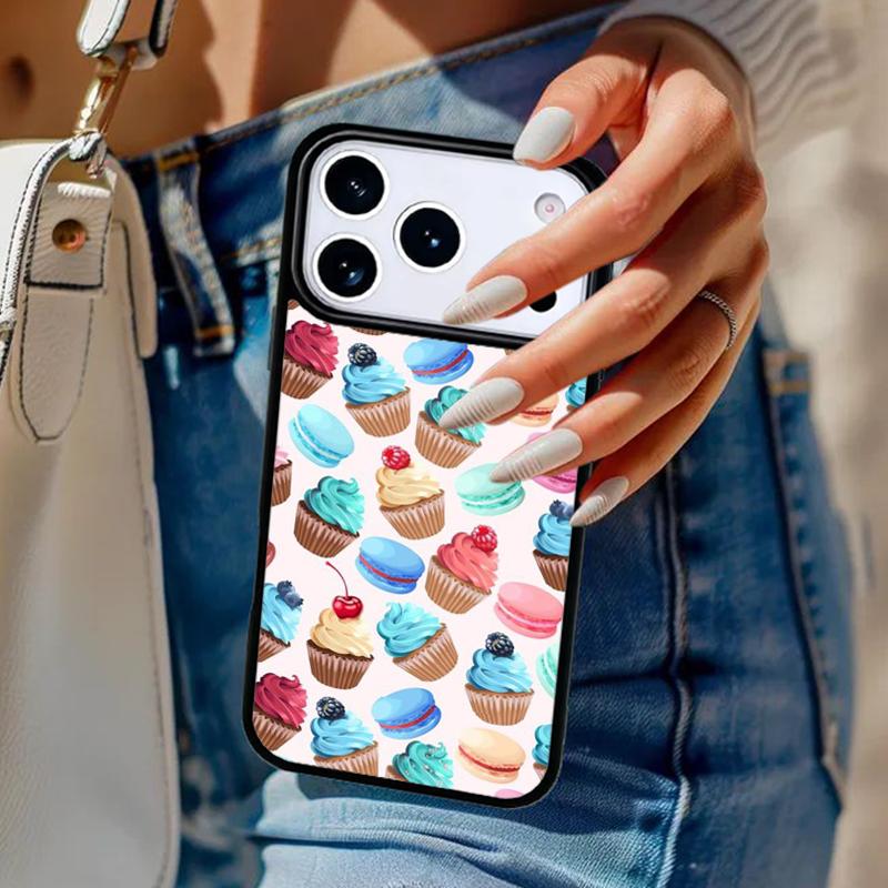 Cupcake Cartoon Pattern Phone Case For iPhone 17 Air 14 15 13 12 Max Cover For Apple 14 15 16 16e 11 Pro Max Plus Coque