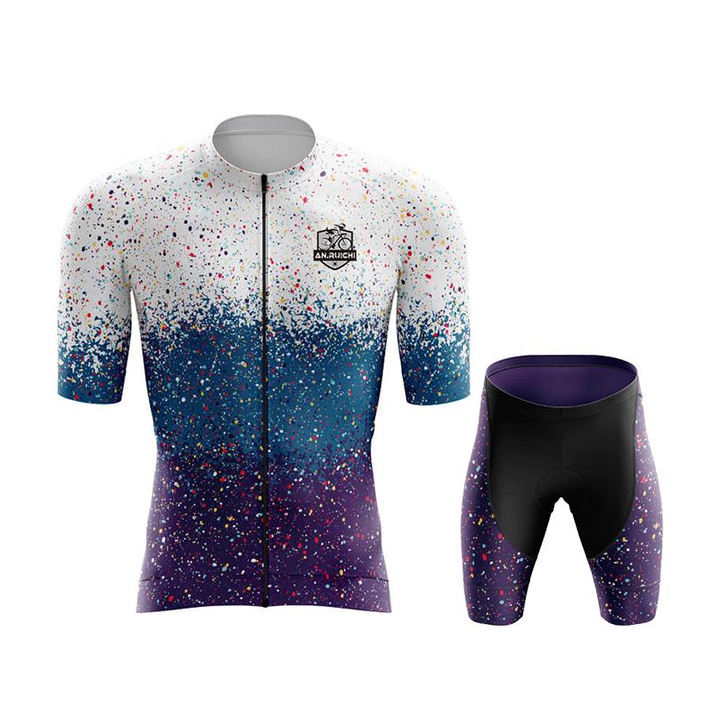 Summer Cycling Jersey Set 2023 Breathable MTB Bike Sportswear Men's Short Sleeve Bicycle Cycling Clothing Quick Dry Outdoor Riding Uniform