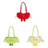 Soft Girl Canvas Crossbody Bag With Embroidered Design And Inner Pocket For Students
