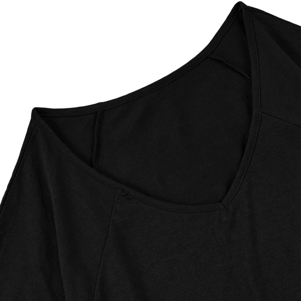 Dameslosse Casual V-hals Korte Mouwen T-shirt Jurk Off-shoulder Jurk