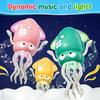 1SET Dancing Electric Octopus, Automatic Jumping Squid - Funny Trick Toy, LED Electronic Dancing Octopus Toy, Pink, Yellow, Green