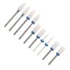 10pcs Ceramic Ceramic Nail Drill Bit Set  Nail Surface Polishing And Shaping