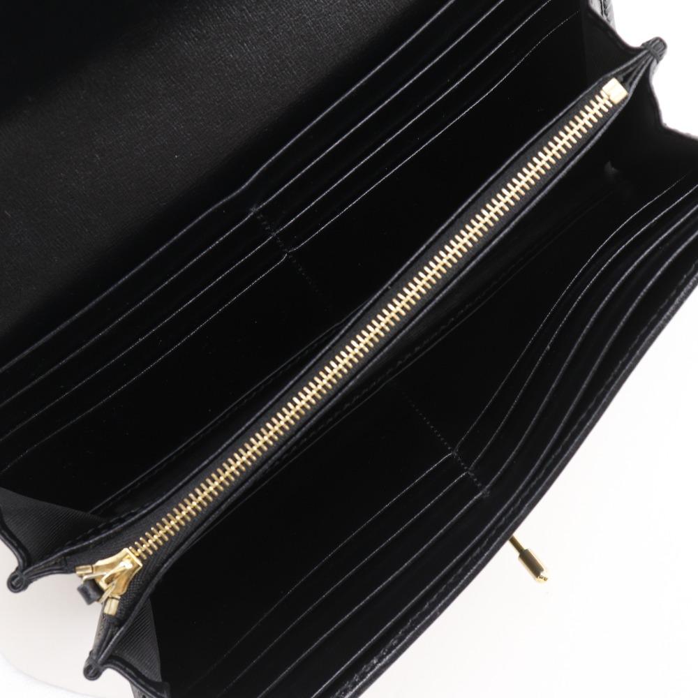 Gucci Jackie 1961 Chain Wallet 652681 Black Calfskin Women Used