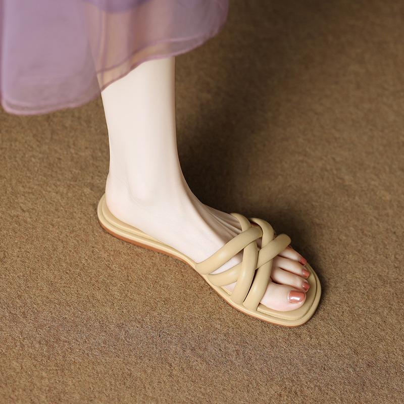 7468-22 Soft-soled Slippers Women's Summer Wear 2025 New Summer Pregnant Women's Flat-bottomed Cool Slippers